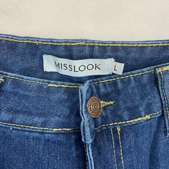 Misslook Women's Sunflower Floral Jeans Straight Leg Size L (31 x 30) NWT - Picture 8 of 9